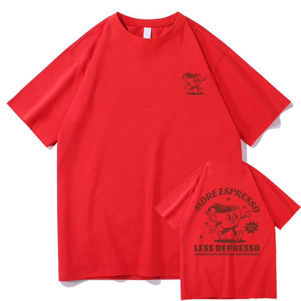 More Espresso Less Depression T-shirt Ancient Pattern Men And Women