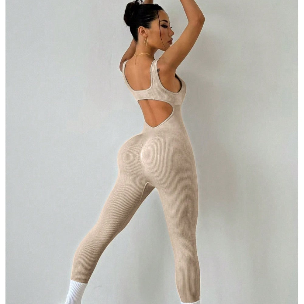 Backless Siamese Peach Hip Trousers For Women
