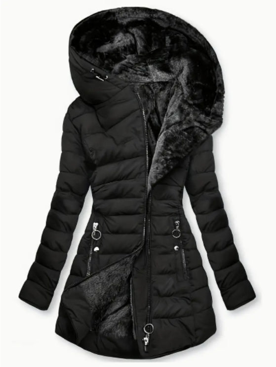 Zip-up Hoodie Puffy Coat