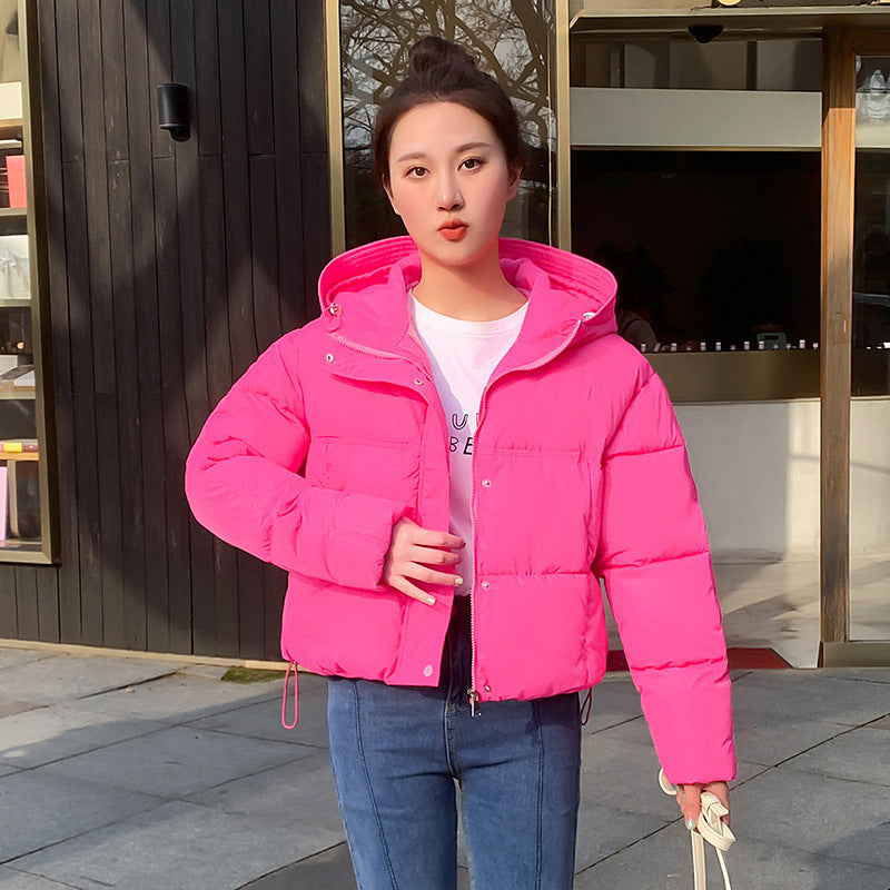 Women's Simple Casual Hooded Short Down Jacket