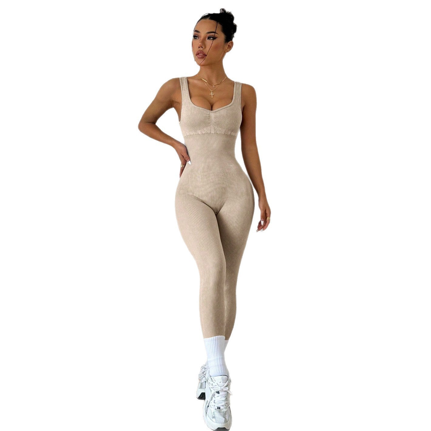 Backless Siamese Peach Hip Trousers For Women
