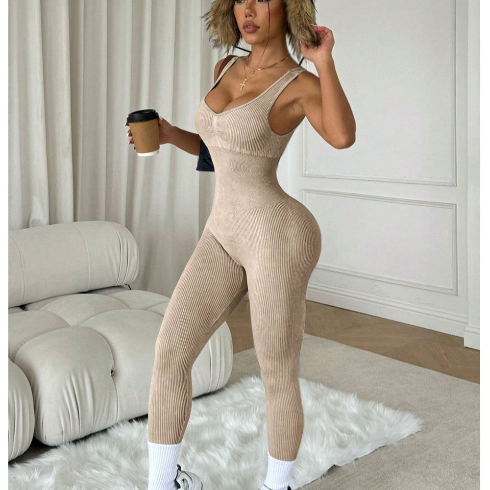 Backless Siamese Peach Hip Trousers For Women