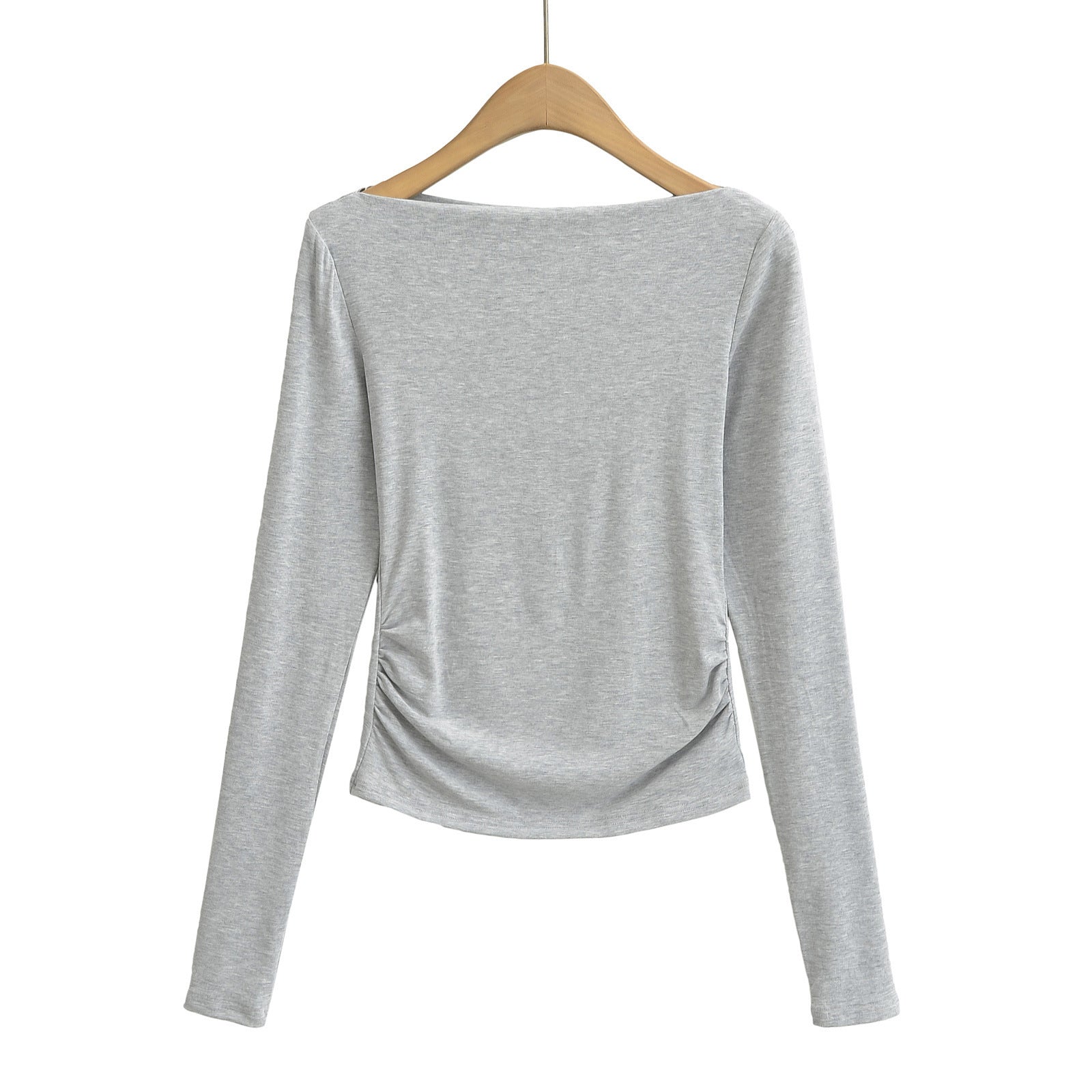 Pure Hot Girl Sexy Off-the-shoulder Pleated Long Sleeve