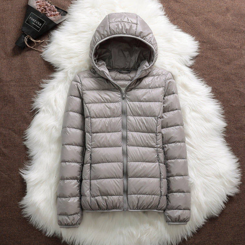 Lightweight Down Jacket Women's Hooded Short Slim-fit Lightweight Jacket