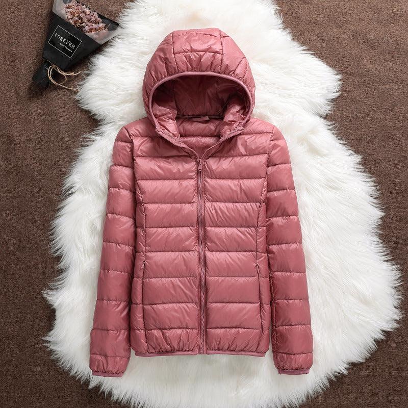 Lightweight Down Jacket Women's Hooded Short Slim-fit Lightweight Jacket
