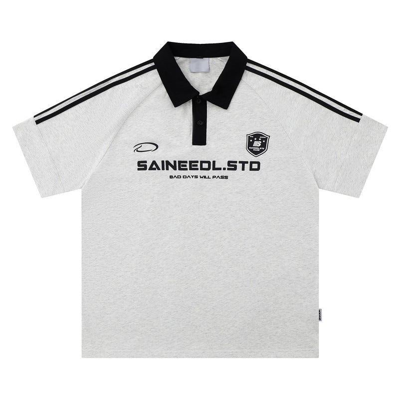American Retro Polo Shirt Ruoshuai Short Sleeve