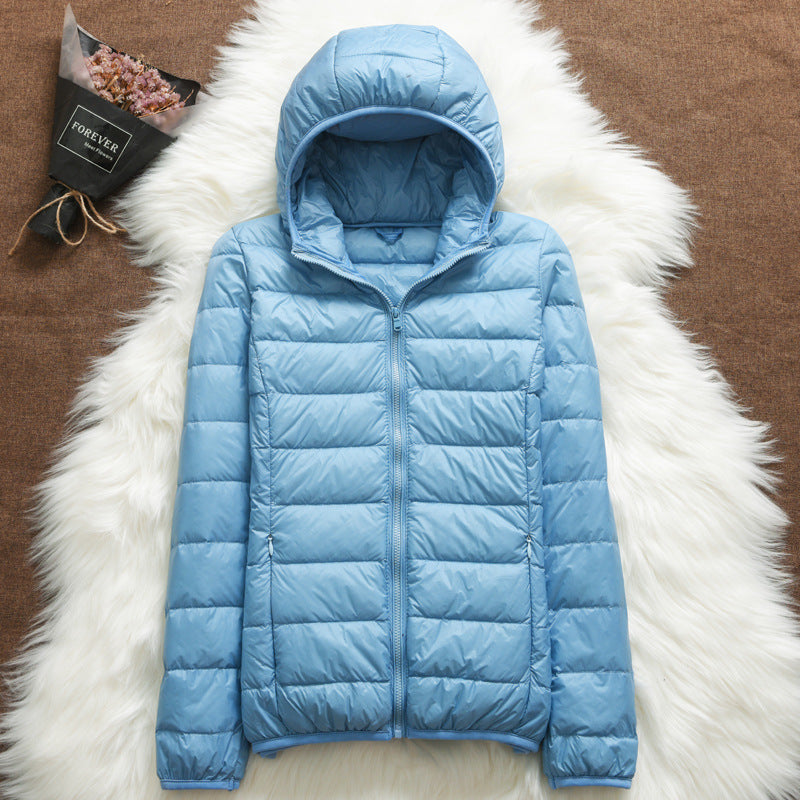 Lightweight Down Jacket Women's Hooded Short Slim-fit Lightweight Jacket