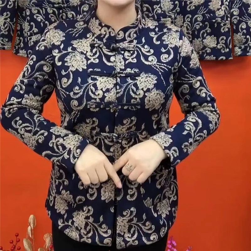 Women's Thick Retro Ethnic Style Cardigan With Fleece Base