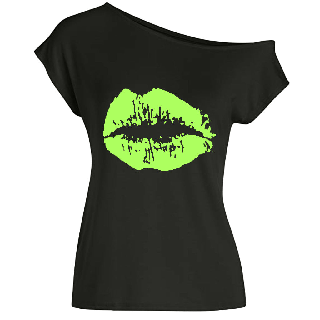 Women's Loose Shoulder Versatile Printed T-shirt