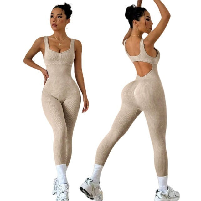 Backless Siamese Peach Hip Trousers For Women